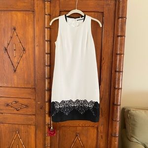 ELIE TAHARI sleeveless white linen dress